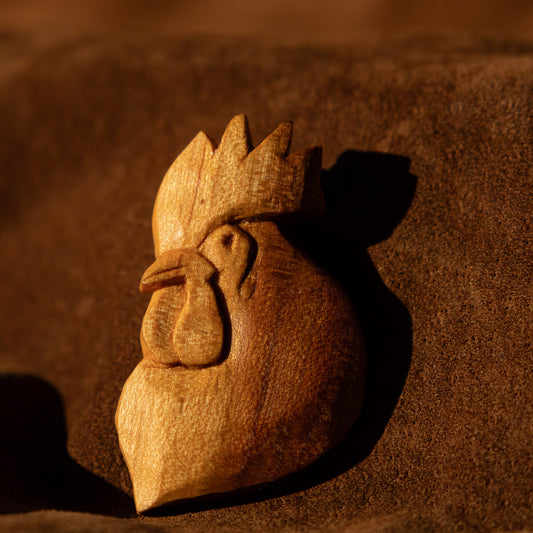 Rooster Pendant Carving