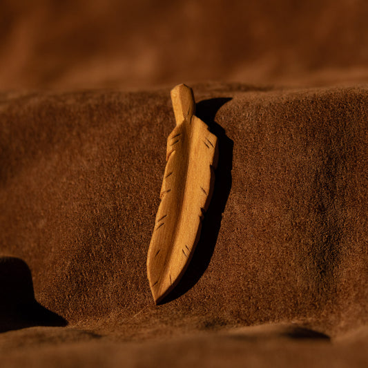 Feather Carved Pendant