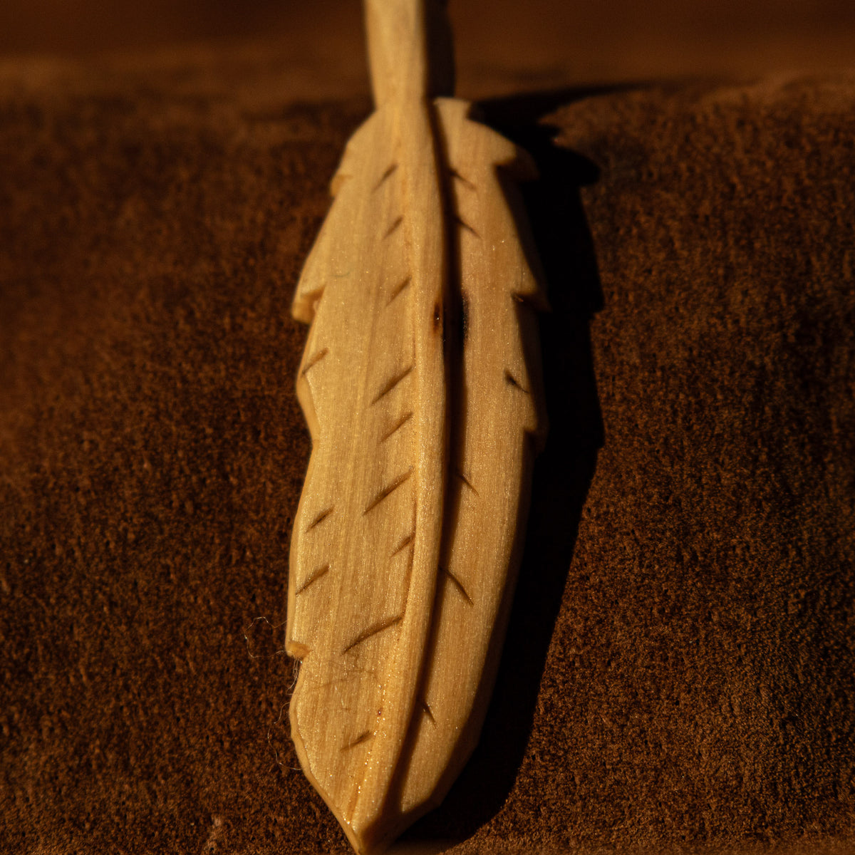 Feather Pendant Carving