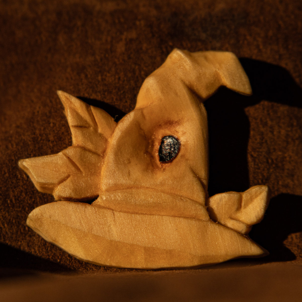 Forest Mage Hat Pendant Carving